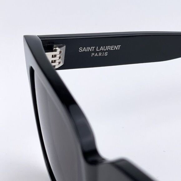 NEW Saint Laurent New Wave SL507 001 Black Gray Square Unisex Sunglasses - Picture 8 of 15